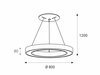 LED2 SATURN 80 P-Z, W 80W 3000K - DALI/PUSH - stmívatelné 3270831D