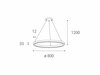 LED2 CIRCLE 80 P-Z, B 62W DALI/PUSH - stmívatelné