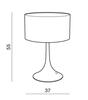 Stolní lampa AZzardo Niang white AZ2917 E27 1x60W IP20 37cm bílá stmívatelná