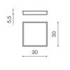 LED Stropní přisazené svítidlo AZzardo Monza II S 30 4000K white AZ3689 36W 3500lm 4000K IP20 30cm bílé čtvercové