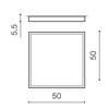 LED Stropní přisazené svítidlo AZzardo Monza II S 50 3000K white AZ3695 74W 6120lm 3000K IP20 50cm bílé čtvercové stmívatelné