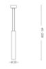 LED Závěsné svítidlo Ideal Lux Tube SP1 Big Nero 211756 13,8W 1300lm 9cm černé
