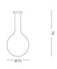 Venkovní stojací lampa Ideal Lux Jar PT1 small 205939 1x42W 76cm IP44