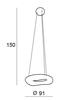 LED Závěsné svítidlo AZzardo Donut Pendant 91 CCT AZ2675 216W 18360lm 2700-6000K IP20 91cm stmívatelné s dálkovým ovládáním