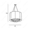 Závěsné svítidlo AZzardo Sidney round brown AZ0511 G9 7x40W IP20 45cm hnědé kulaté