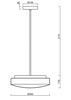 OSMONT 54091 EDNA P3 závěsné skleněné svítidlo bílá IP40 2x75W E27