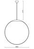 OSMONT 61811 ADRIA P5 závěsné skleněné svítidlo černá / bílá IP40 4000 K 48W LED