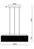 OSMONT 67418 ERIS LEC4 závěsné skleněné svítidlo černá / bílo - černá IP40 3000 K 47W LED