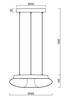 OSMONT 67427 SATURN LE1 závěsné skleněné svítidlo stříbrná / bílá IP20 3000 K 16W LED
