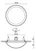 OSMONT 59828 AURA V8 stropní/nástěnné skleněné polovestavné svítidlo bílá IP44 4000 K 11W LED DALI HF