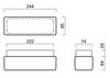 OSMONT 67776 FLORA 1 stropní/nástěnné skleněné svítidlo stříbrná / bílá IP43 4000 K 8W LED