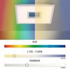 LEUCHTEN DIREKT is JUST LIGHT LED stropní svítidlo v bílé s nastavitelnou barvou světla a dálkovým ovládáním RGB+3000-5000K