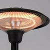 LEUCHTEN DIREKT is JUST LIGHT venkovní stojací topidlo s akcentním osvětlením svítidlo, černá, IP34, 1500 W, 3000 W