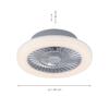 LEUCHTEN DIREKT is JUST LIGHT LED stropní svítidlo kruhové v barvě oceli s ventilátorem 2700K