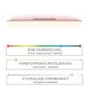 LEUCHTEN DIREKT is JUST LIGHT LED stropní svítidlo, bílé, CCT, RGB, dálkový ovladač, stmívatelné 2700-5000K