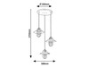Rabalux závěsné svítidlo Nesrin E27 3x MAX 40W zlatá 3520