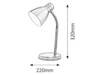 Rabalux stolní lampa Patric E14 1x MAX 40W stříbrná 4206