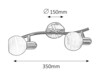 Rabalux bodové svítidlo Aurel E14 2x MAX 40W saténová chromová 6342