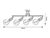 Rabalux bodové svítidlo Fidel E27 4x MAX 25W antická zlatá 3217