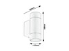 Rabalux venkovní nástěnné svítidlo Phoenix GU10 2X MAX 10W antracitová IP54 8119