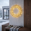 Solight LED vánoční věnec 3D, 150 LED, 50cm, IP44, teplá bílá, časovač 1V303