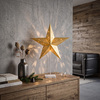 Solight LED vánoční hvězda stolní, 10x LED, 3x AA, zlatá 1v262-G