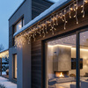 Solight LED vánoční girlanda, rampouchy, 400 LED, 20m, IP44, teplé bílé světlo 1v404-WW