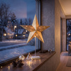 Solight LED vánoční hvězda stolní, 10x LED, 3x AA, zlatá 1v262-G
