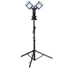 Solight duální teleskopický přenosný LED reflektor se zásuvkou, 2x30W, 5400lm, 4000K, 62-152cm, IP54 WM-60W-FVP