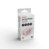 Solight 33W GaN fast charge USB-A + USB-C adaptér, růžový DC75P