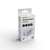 Solight 33W GaN fast charge USB-A + USB-C adaptér, fialový DC75V