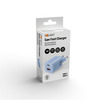 Solight 33W GaN fast charge USB-A + USB-C adaptér, modrý DC75B