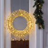 Solight LED vánoční věnec 3D, 150 LED, 50cm, IP44, teplá bílá, časovač 1V303