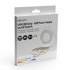 Solight LED COB pásek, 5m, 7W/m, 500lm/m, neutrální bílá, USB napájení, vypínač, 8mm WM62-NW