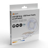 Solight LED COB pásek, 5m, 7W/m, 500lm/m, studená bílá, USB napájení, vypínač, 8mm WM62-CW
