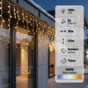Solight LED vánoční girlanda, rampouchy, 400 LED, 20m, IP44, teplé bílé světlo 1v404-WW