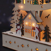 Solight LED dřevěný vánoční stromek s dekoracemi, 17x LED, bílá, 45cm, 2x AA 1V305