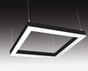 SEC Stropní nebo závěsné LED svítidlo WEGA-FRAME2-CB-DIM-DALI, 32 W, černá, 607 x 607 x 65 mm, 3000 K, 4480 lm 321-B-103-01-02-SP