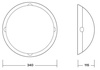 SEC Kruhové nástěné či stropní nouzové svítidlo C.HILLUX - 10 x LED 230V AC/DC, 6000 K, 1350 lm, neadresovatelný CBS 261-B-11-01-SP