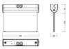 SEC Stropní nebo nástěnné nouzové svítidlo LEDLUX2-R s funkcí AUTOTEST - MULTILED2-R-AT.3h bílá RAL9003 331-B-001-04-00-02-SP