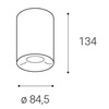 LED2 1150631D TUBUS C,  DIM 9 3000K STROPNÍ BÍLÉ