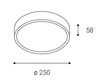 LED2 1234251D MIRA 25, W DIM 18W 3CCT 3000K/4000K/5700K