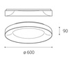 LED2 1270253DT BELLA 60, B DIM 50W 2CCT 3000K/4000K stropní černé