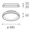 LED2 1271651 BELLA SLIM 48,  38 2CCT 3000K/4000K STROPNÍ BÍLÉ