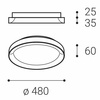 LED2 1271651DT BELLA SLIM 48, W DIM 38W 2CCT 3000K/4000K stropní bílé