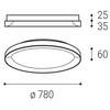 LED2 1271751 BELLA SLIM 78,  60 2CCT 3000K/4000K STROPNÍ BÍLÉ