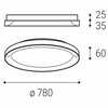 LED2 1271753DT BELLA SLIM 78, B DIM 60W 2CCT 3000K/4000K stropní černé