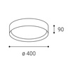 LED2 1272051DT MILA 40, W DIM 30W 2CCT 3000K/4000K stropní bílé