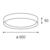 LED2 1272151DT MILA 60, W DIM 60W 2CCT 3000K/4000K stropní bílé