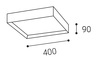 LED2 1272251D MILO 40,  DIM 30 2CCT 3000K/4000K STROPNÍ BÍLÉ